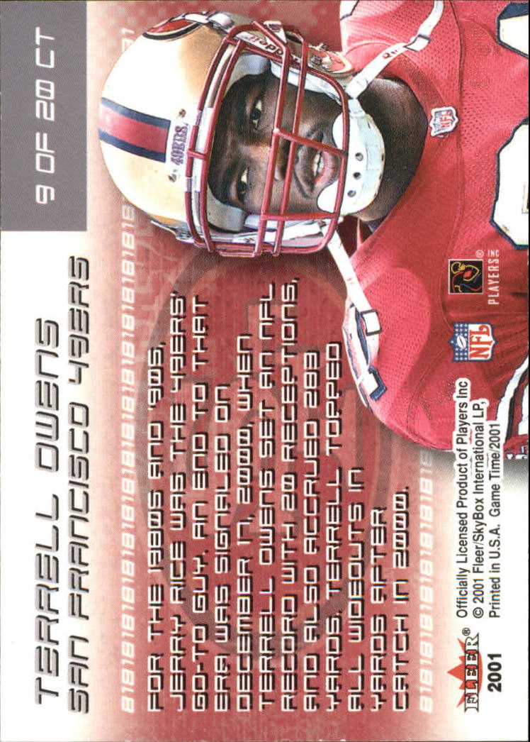 2001 Fleer Game Time Crunch Time #9 Terrell Owens
