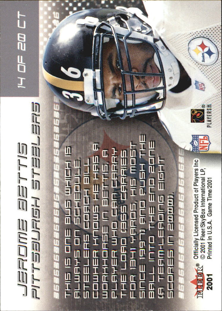 2001 Fleer Game Time Crunch Time #14 Jerome Bettis