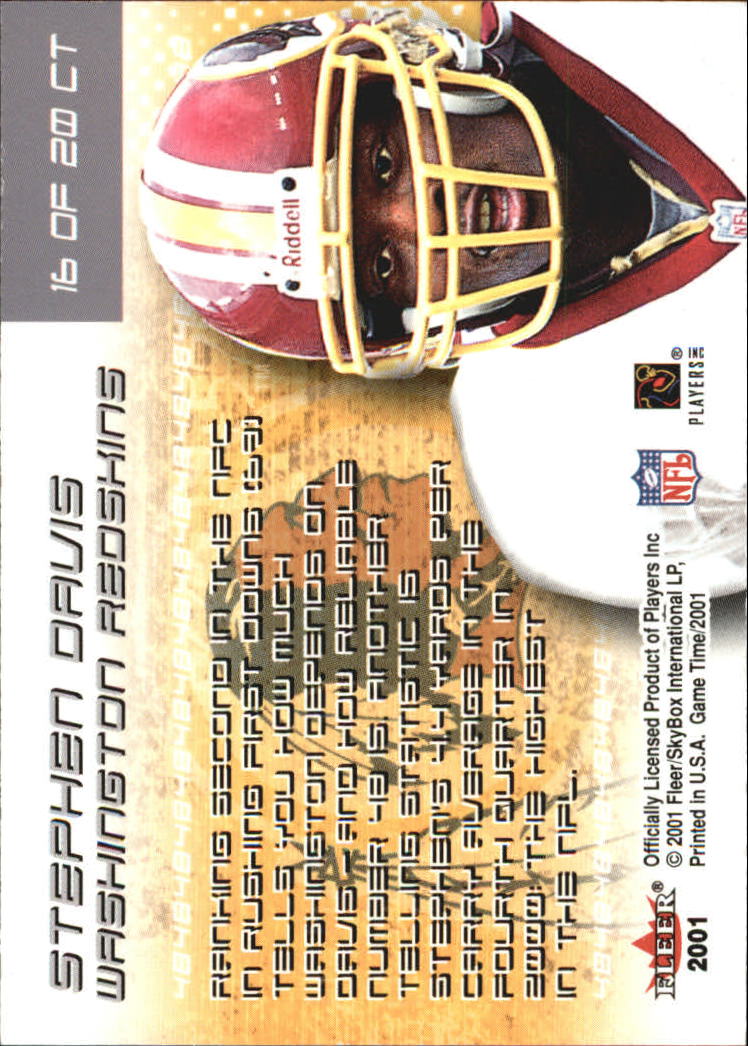 2001 Fleer Game Time Crunch Time #16 Stephen Davis