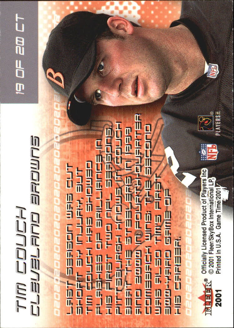 2001 Fleer Game Time Crunch Time #19 Tim Couch