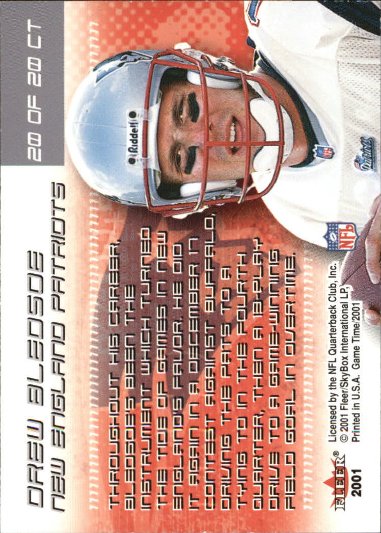 2001 Fleer Game Time Crunch Time #20 Drew Bledsoe