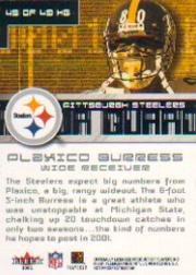 2001 Hot Prospects Honor Guard #45 Plaxico Burress back image