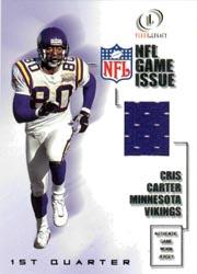 2001 Fleer Legacy Game Issue 1st Quarter #CC Cris Carter