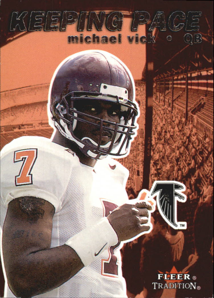 2001 Fleer Tradition Keeping Pace #1 Michael Vick