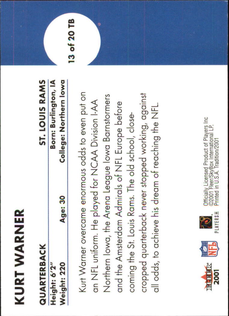 A7343- 2001 Fleer Tradition FB #s 1-450 +Inserts -You Pick- 15+ FREE US SHIP - Picture 394 of 398