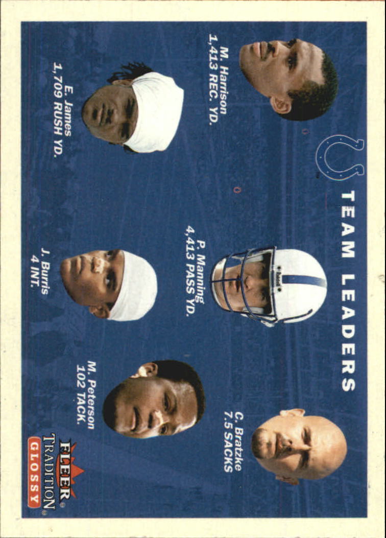 2001 Fleer Tradition Glossy #371 Indianapolis Colts TL