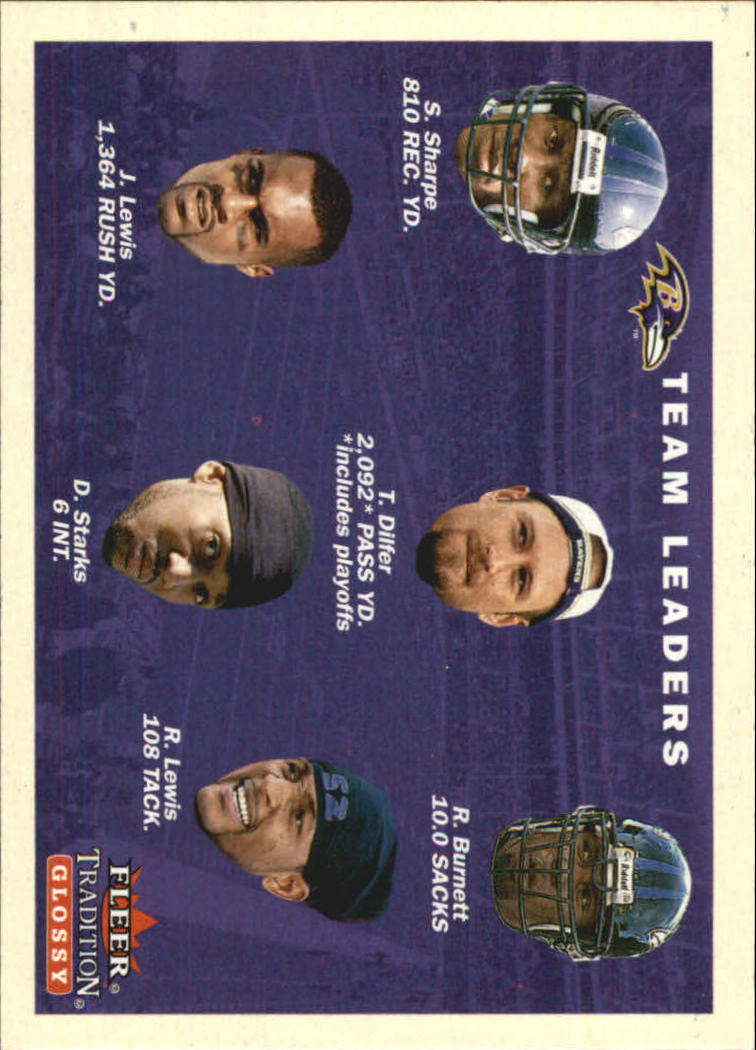 2001 Fleer Tradition Glossy #375 Baltimore Ravens TL