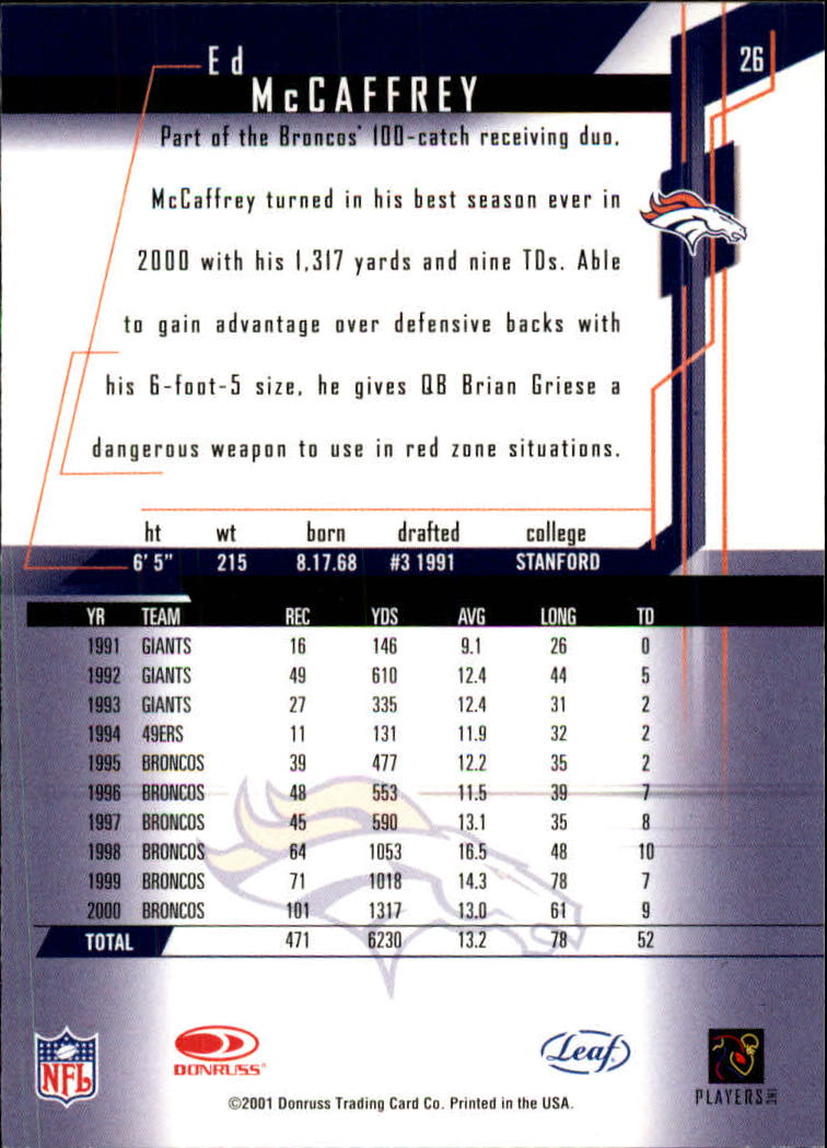 2001 Rookies and Stars (Leaf) Football "Main Set" Cards - Picture 53 of 257