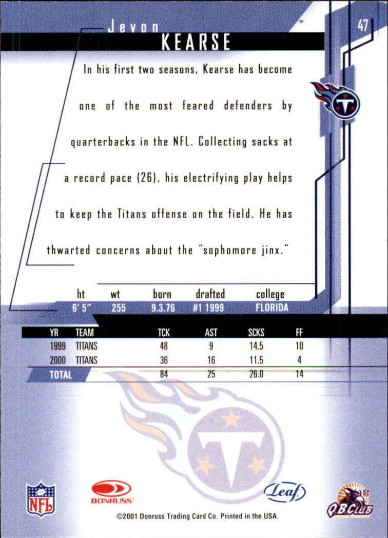 2001 Rookies and Stars (Leaf) Football "Main Set" Cards - Picture 95 of 257