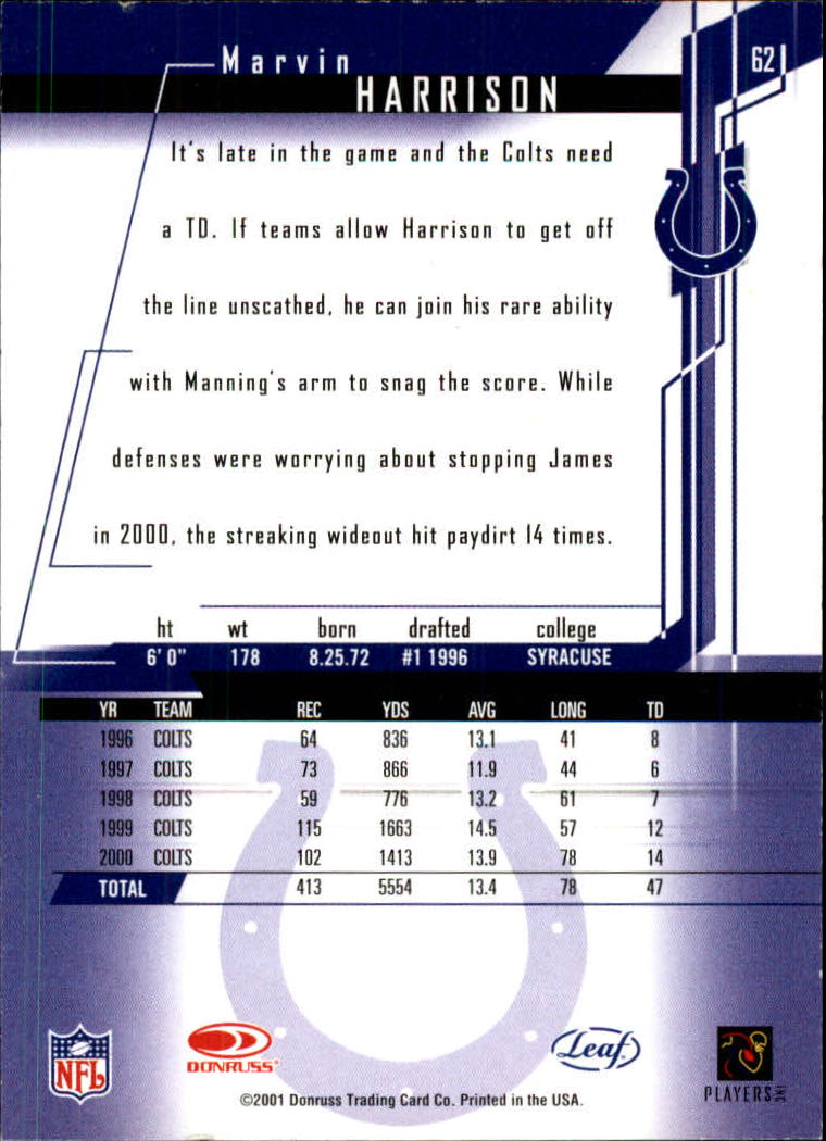 2001 Rookies and Stars (Leaf) Football "Main Set" Cards - Picture 125 of 257
