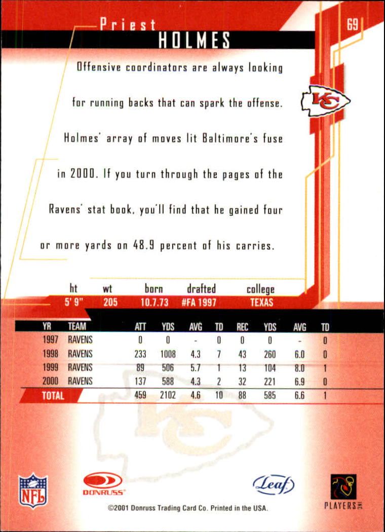 2001 Rookies and Stars (Leaf) Football "Main Set" Cards - Picture 139 of 257