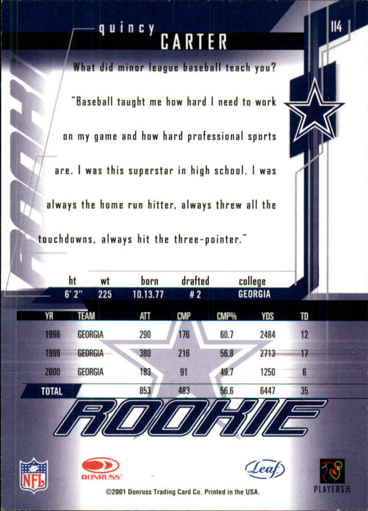 2001 Rookies and Stars (Leaf) Football "Main Set" Cards - Picture 211 of 257