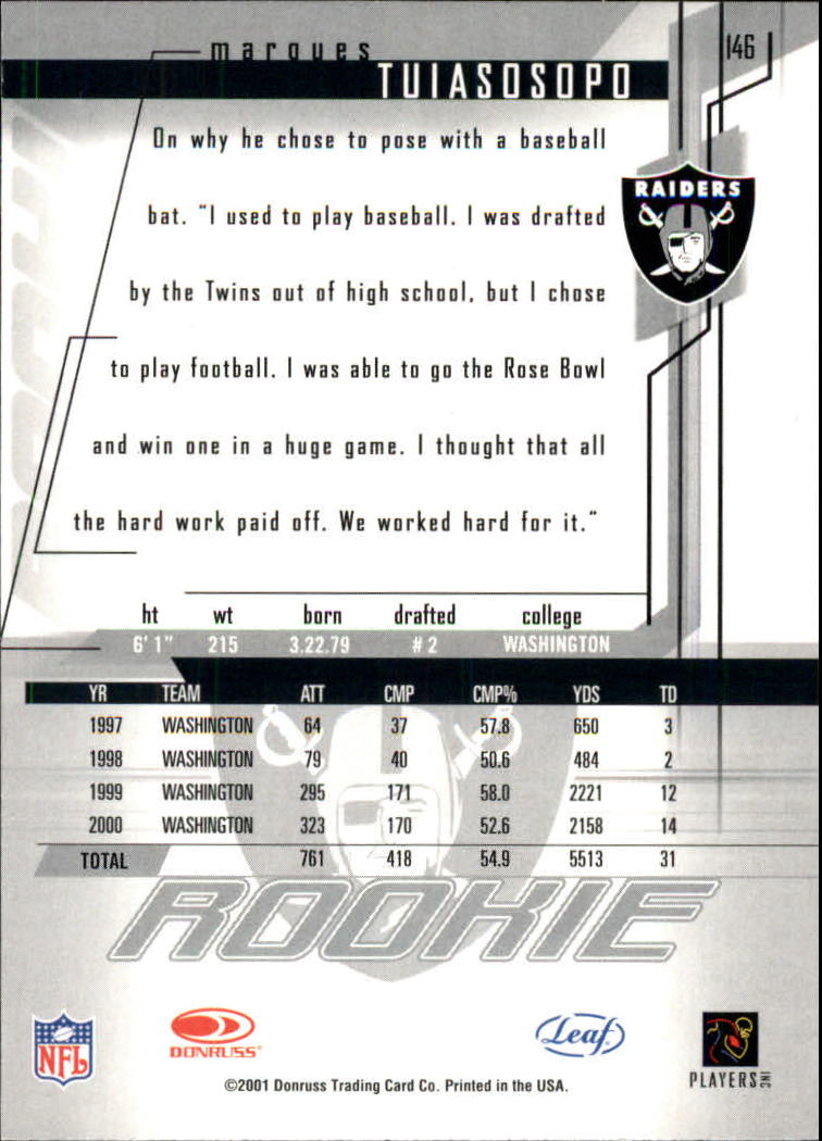 2001 Rookies and Stars (Leaf) Football "Main Set" Cards - Picture 223 of 257