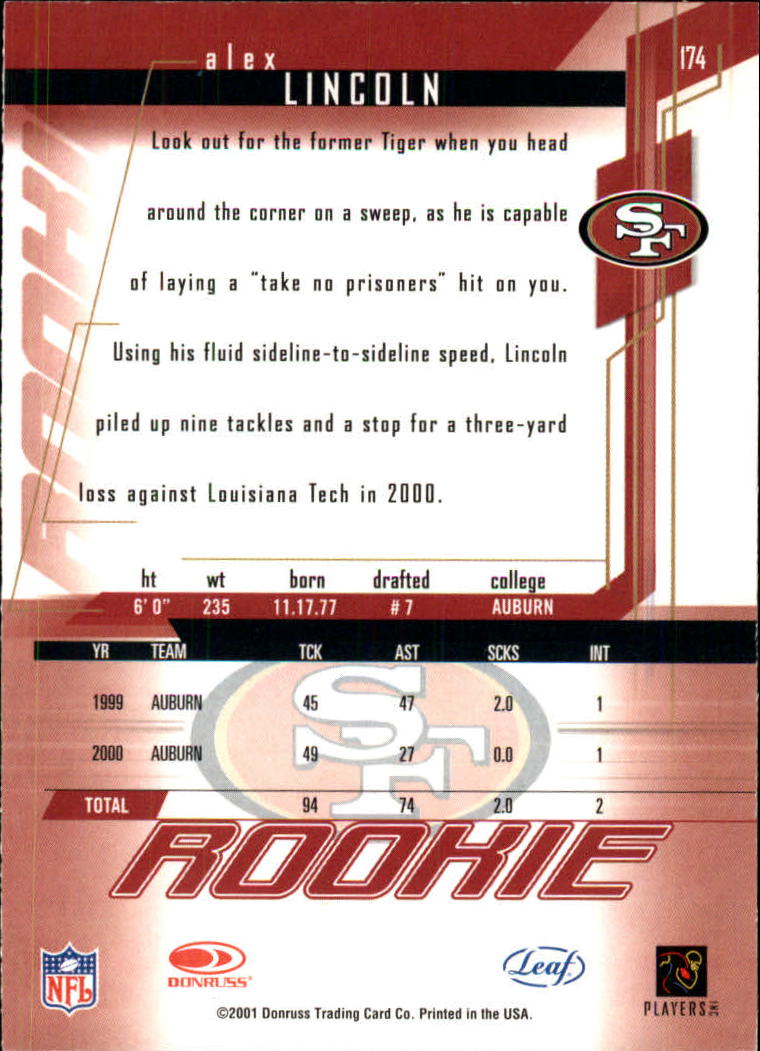 2001 Rookies and Stars (Leaf) Football "Main Set" Cards - Picture 243 of 257