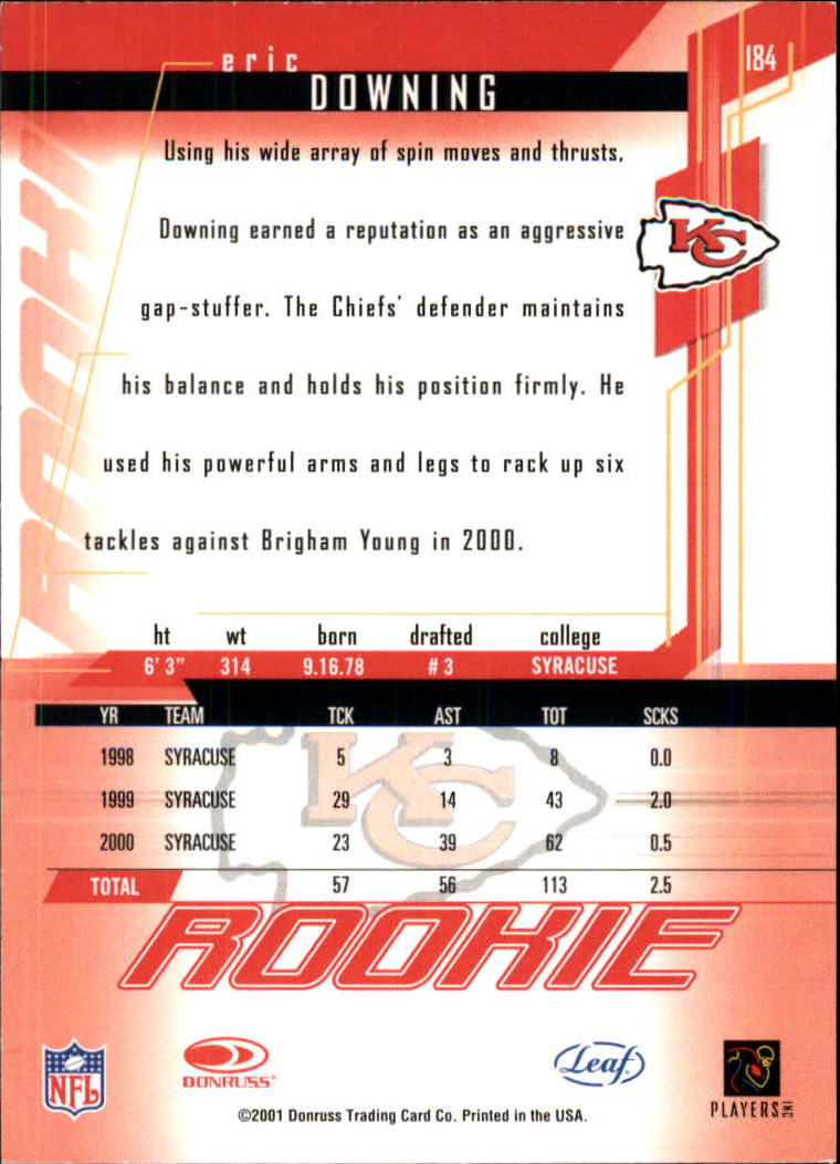 2001 Rookies and Stars (Leaf) Football "Main Set" Cards - Picture 251 of 257