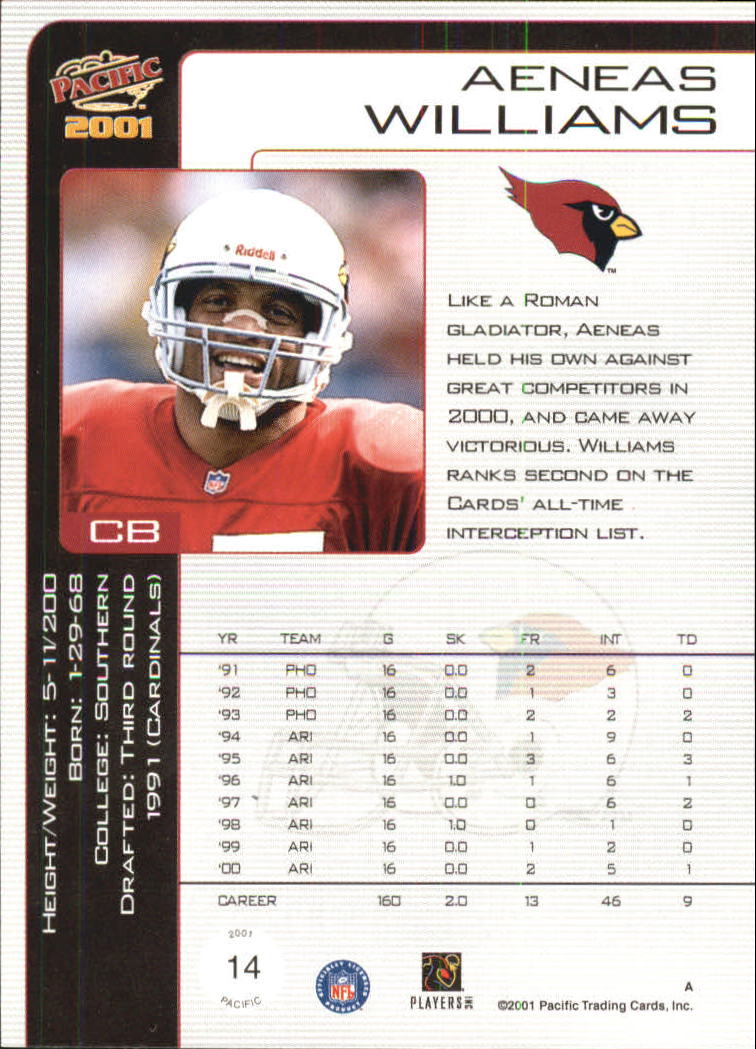 2001 Pacific Football Cards - Picture 3 of 45