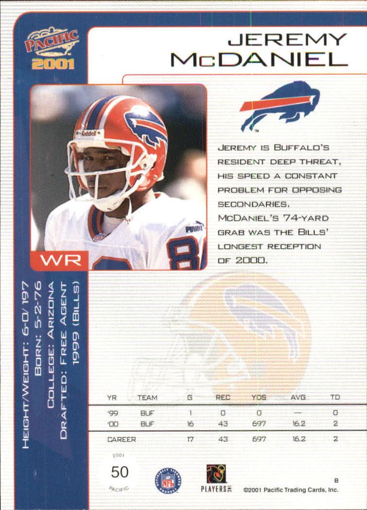2001 Pacific Football Cards - Picture 5 of 45