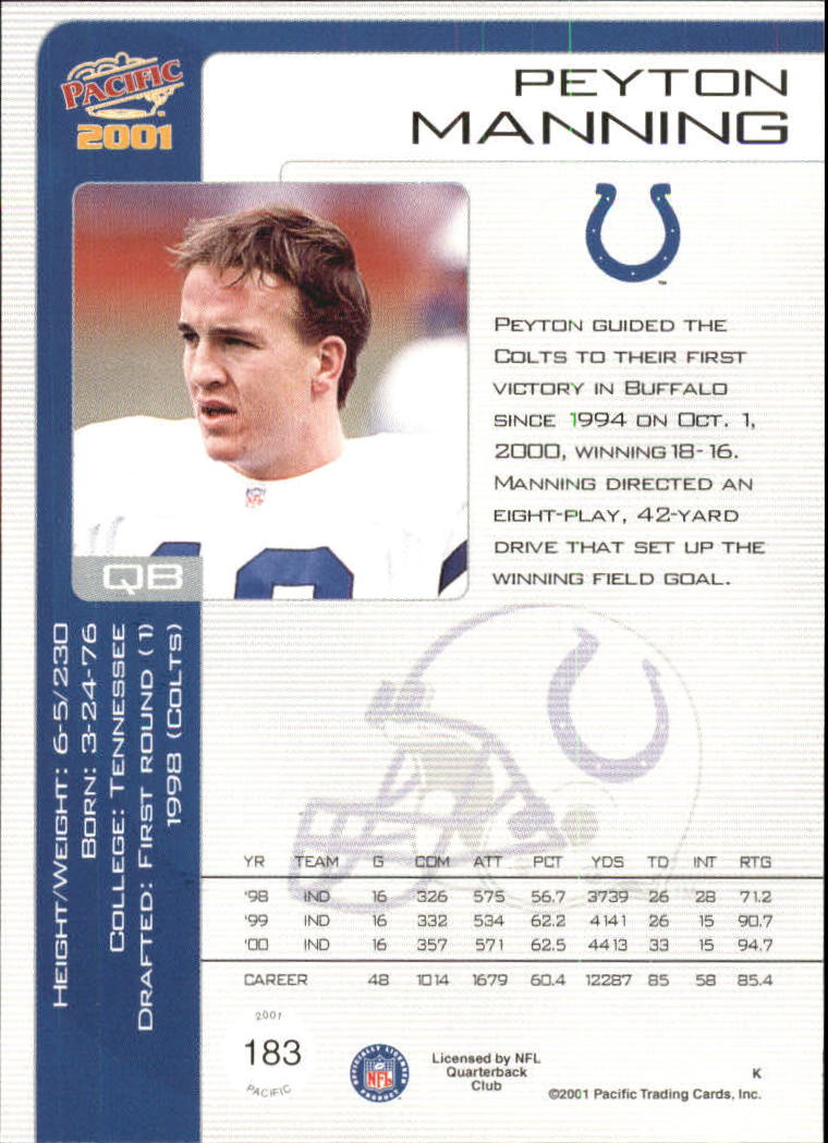 2001 Pacific Football Cards - Picture 11 of 45