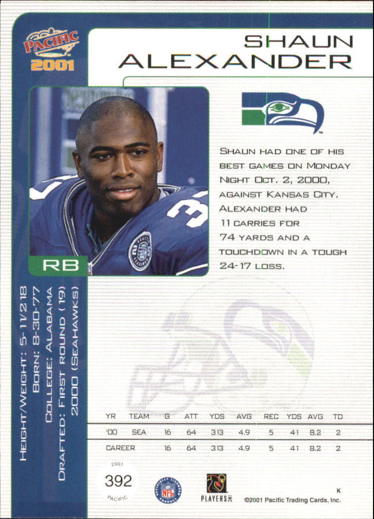 2001 Pacific Football Cards - Picture 23 of 45