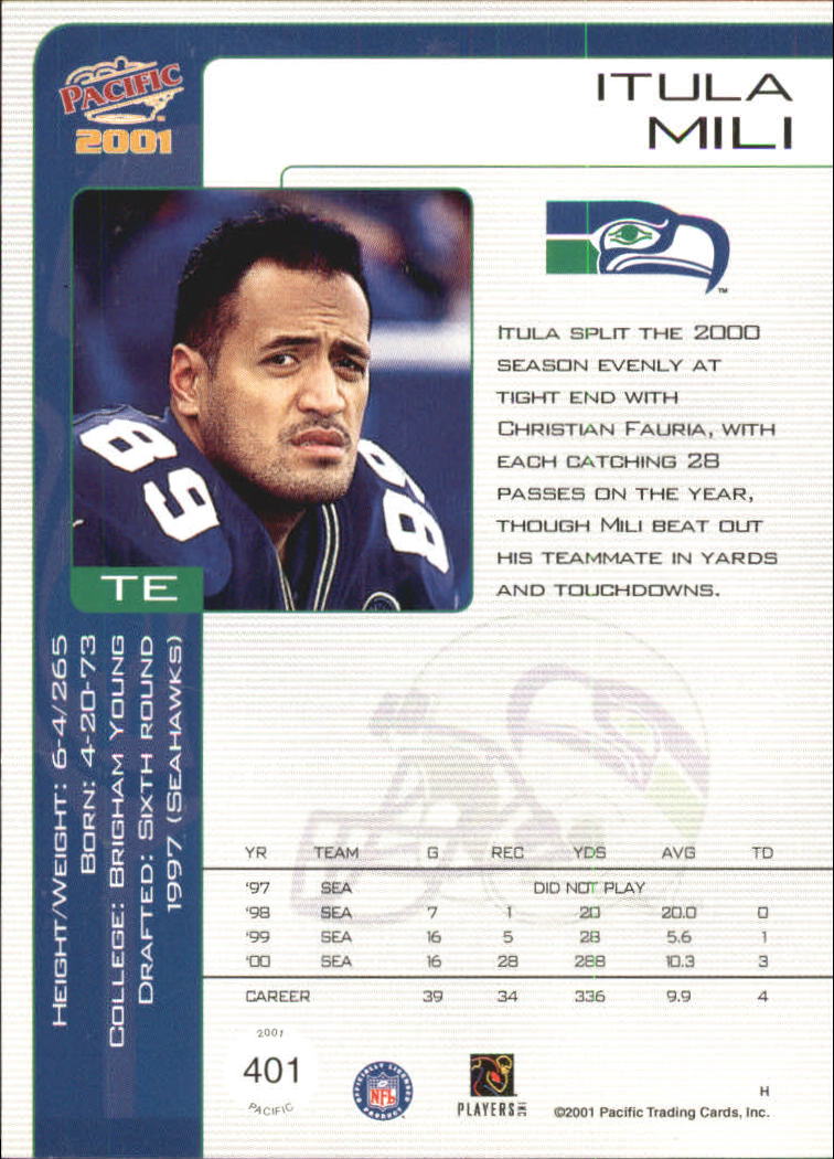 2001 Pacific Football Cards - Picture 27 of 45