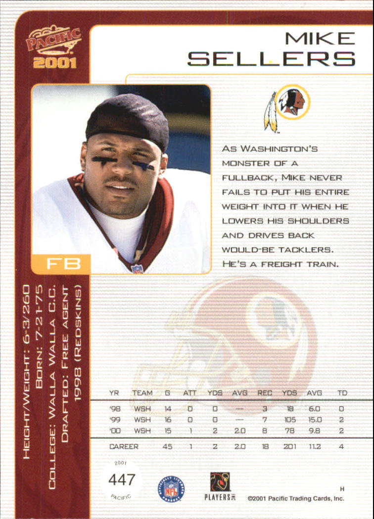2001 Pacific Football Cards - Picture 33 of 45
