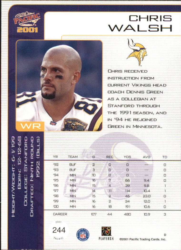 2001 Pacific Football Cards - Picture 41 of 45