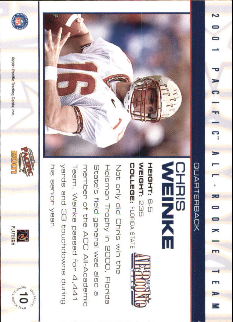2001 Pacific Football Cards - Picture 37 of 45