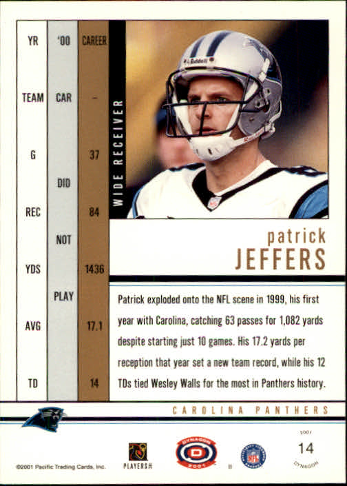 2001 Dynagon (Pacific) Football Cards - Picture 7 of 135