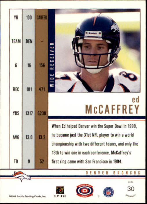 2001 Dynagon (Pacific) Football Cards - Picture 13 of 135