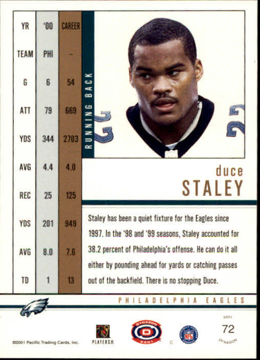 2001 Dynagon (Pacific) Football Cards - Picture 39 of 135