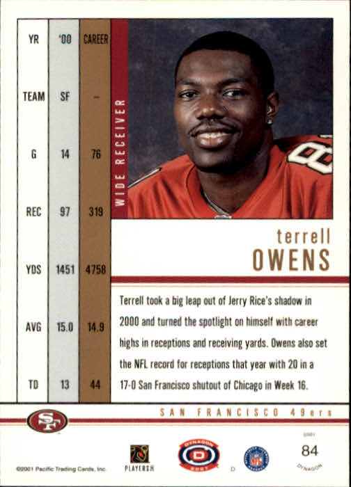 2001 Dynagon (Pacific) Football Cards - Picture 51 of 135