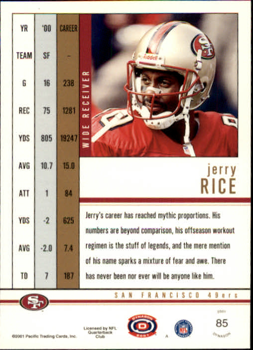 2001 Dynagon (Pacific) Football Cards - Picture 53 of 135