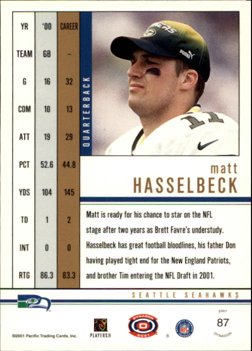 2001 Dynagon (Pacific) Football Cards - Picture 57 of 135