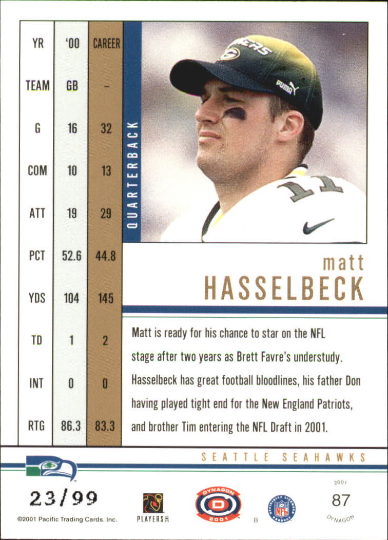 2001 Dynagon (Pacific) Football Cards - Picture 85 of 135