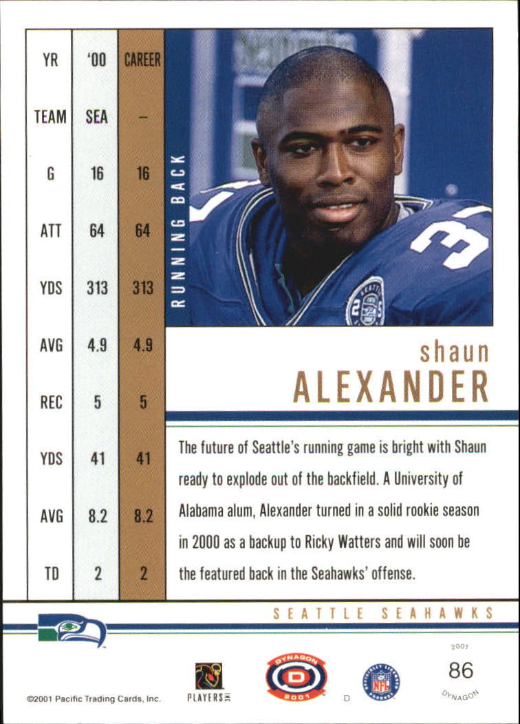 2001 Dynagon (Pacific) Football Cards - Picture 89 of 135