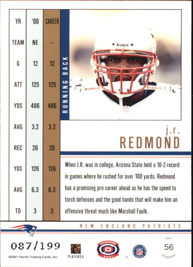 2001 Dynagon (Pacific) Football Cards - Picture 107 of 135