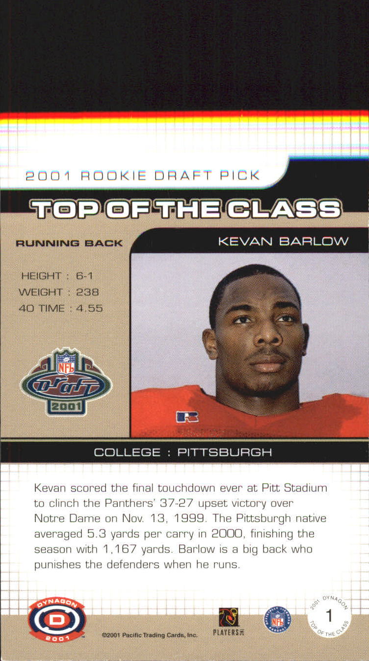 2001 Dynagon (Pacific) Football Cards - Picture 111 of 135