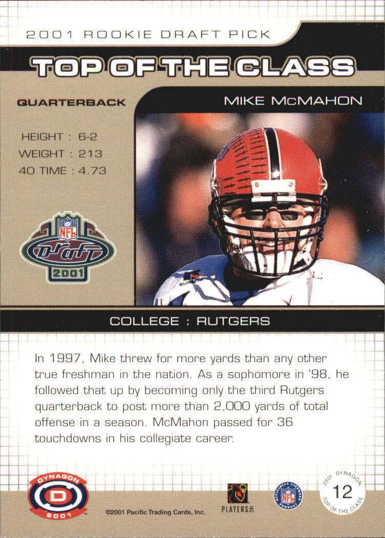 2001 Dynagon (Pacific) Football Cards - Picture 121 of 135
