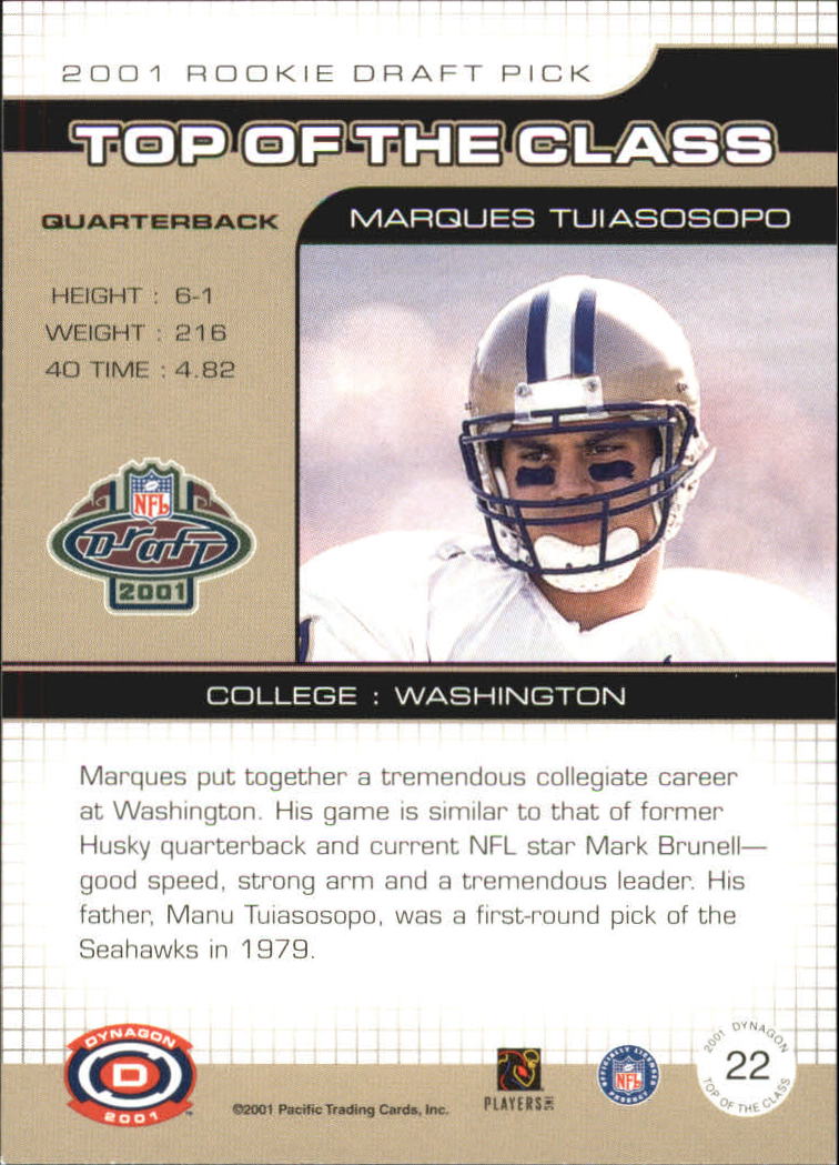 2001 Dynagon (Pacific) Football Cards - Picture 131 of 135