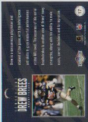 2001 Pacific Impressions Renderings #17 Drew Brees back image