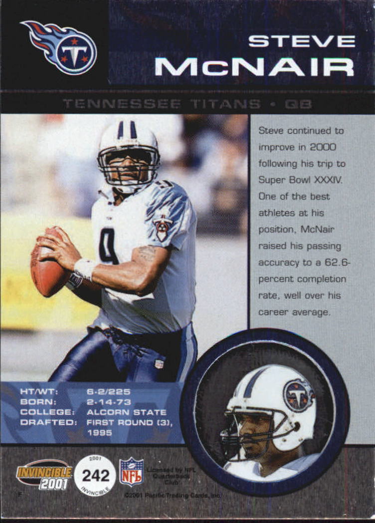 2001 Invincible (Pacific) Football "Main Set" Cards - Picture 25 of 27