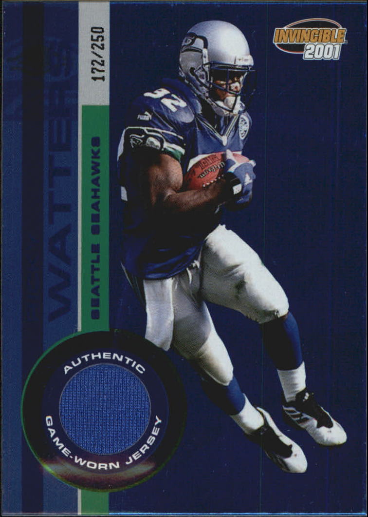 2001 Pacific Invincible Blue #228 Ricky Watters JSY