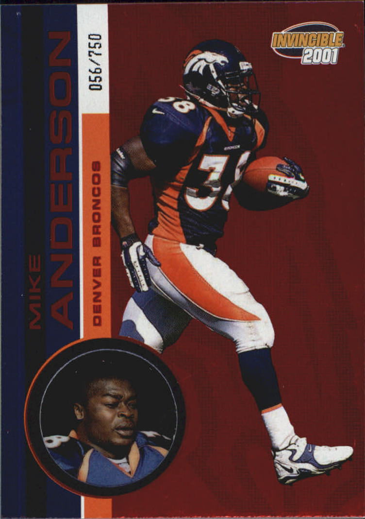 2001 Pacific Invincible Red #70 Mike Anderson
