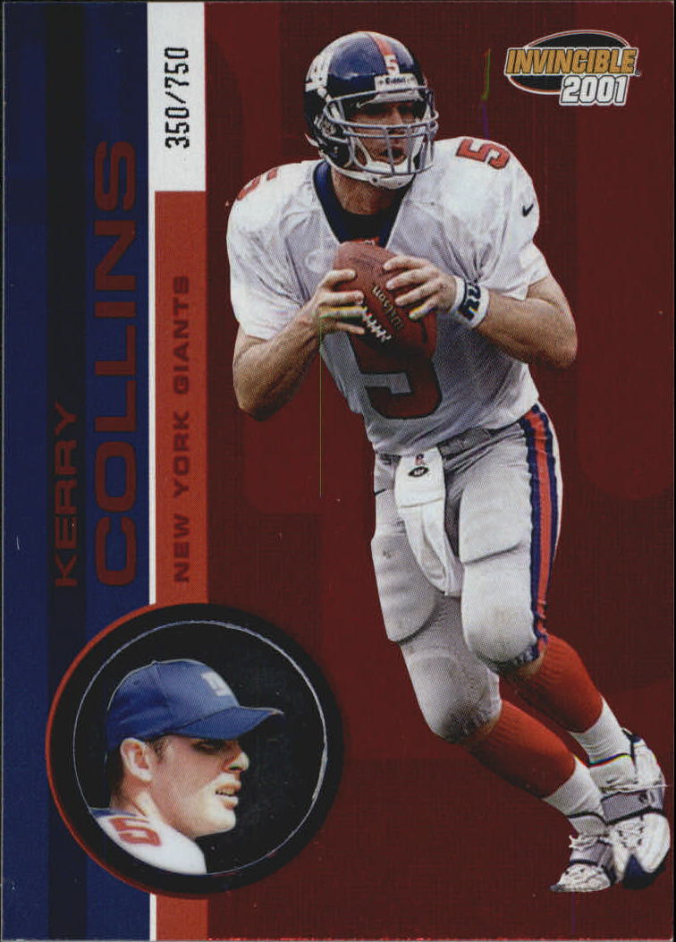 2001 Pacific Invincible Red #157 Kerry Collins