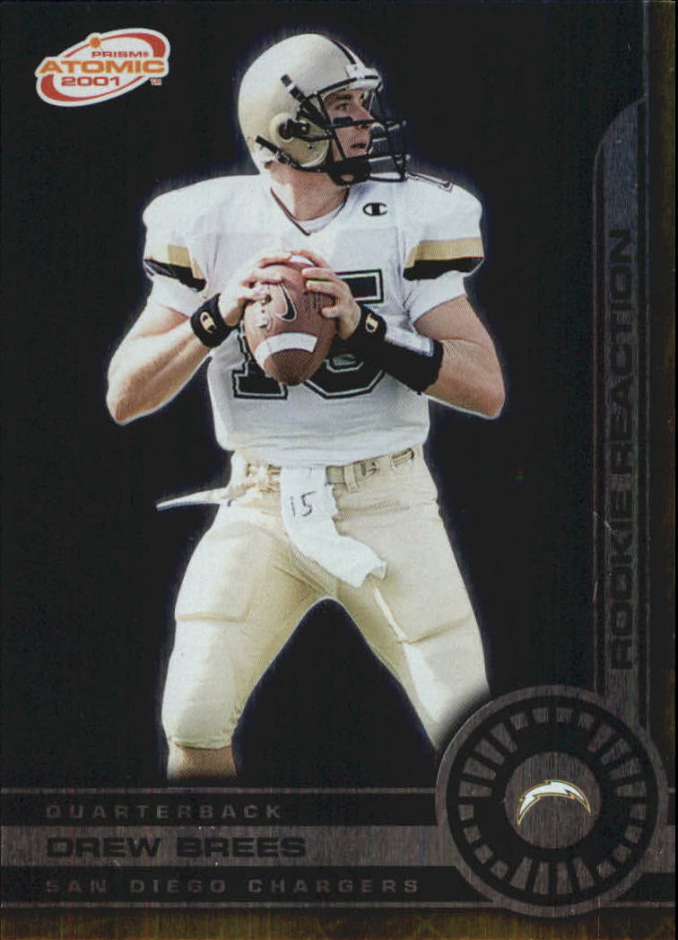 2001 Pacific Prism Atomic Rookie Reaction #16 Drew Brees