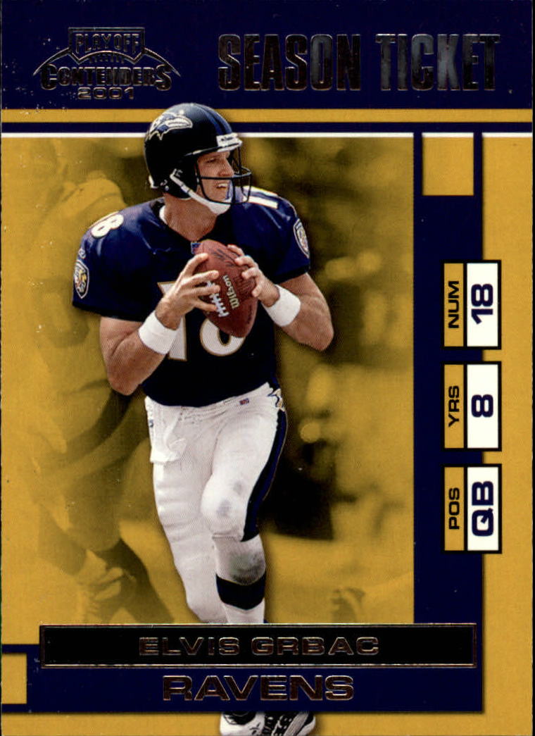 2001 Playoff Contenders #5 Elvis Grbac - NM-MT - Wonder Water Sports ...