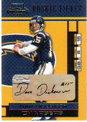 2001 Playoff Contenders #194 Dave Dickenson AU/300* RC