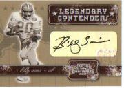 2001 Playoff Contenders Legendary Contenders Autographs #5 Billy Sims