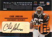 2001 Playoff Contenders Round Numbers Autographs #9 Chad Johnson/Quincy Morgan back image
