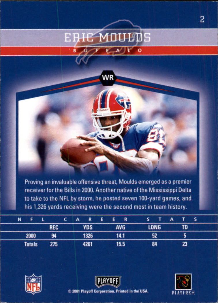 2001 Playoff Honors #2 Eric Moulds back image